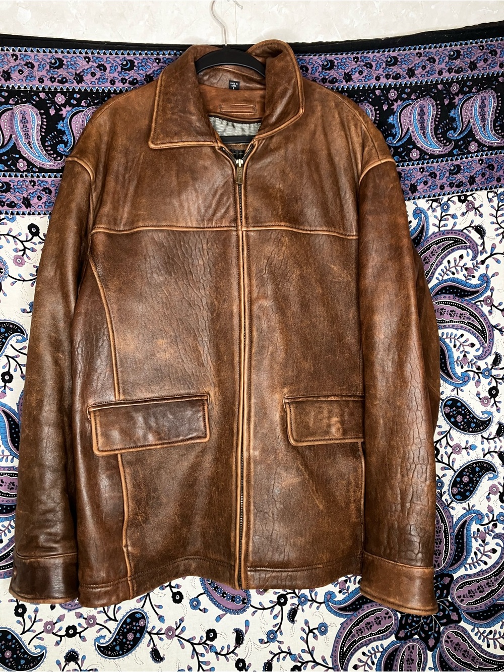 Excelled VTG leather coat L
